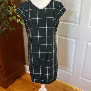 Navy and white Ann Taylor shift. Size 12. Heavy fabric